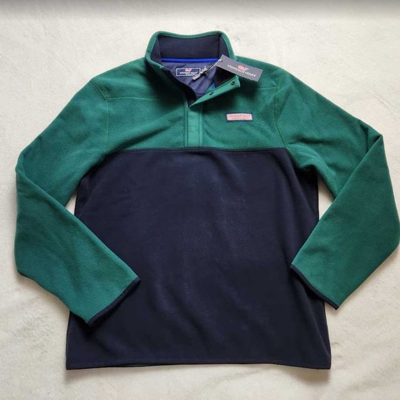 Vineyard Vines Other - NEW MEN'S M VINEYARD VINES HARBOR FLEECE SHEP SHIRT PULLOVER SWEATER TURF GREEN